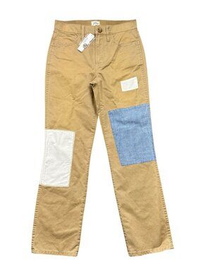 J.Crew Womens Patchwork Vintage Straight Chino Pants Size 25 NEW